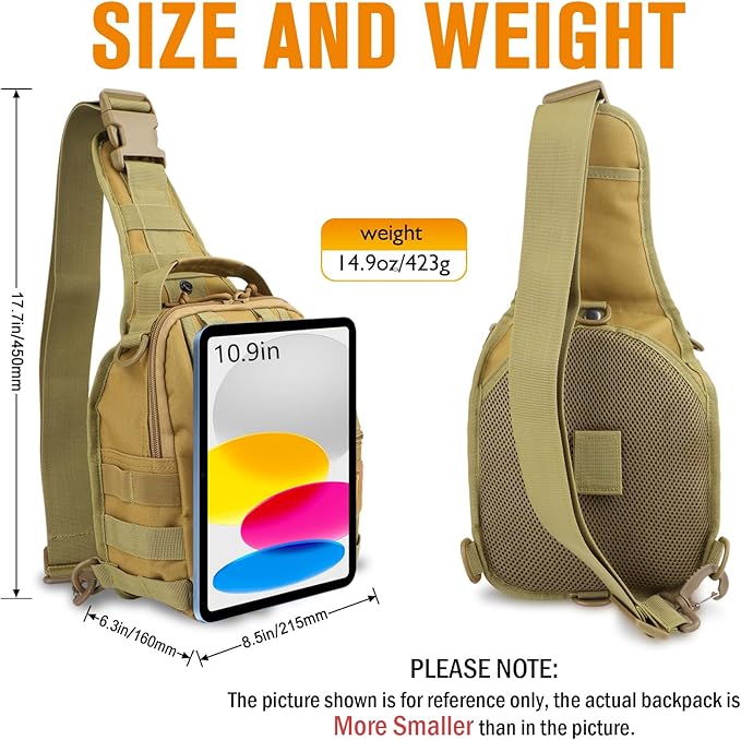 Dovesun Small Fishing Backpack, Waterproof Fly Fishing Sling Pack Tackle Bag with Tackle Boxes