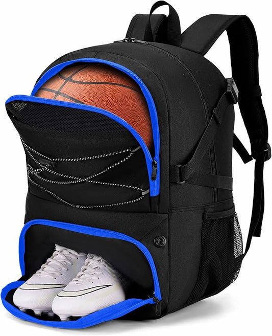 Basketball Backpack Large Sports Bag for Men&Youth,Gym Bag with Separate Ball & Shoes Compartment,Travel Bag for Basketball,Soccer,Volleyball