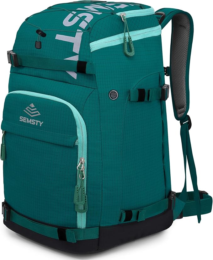 Ski Boot Bag, 55L/70L Waterproof Ski and Snowboard Boots Travel Backpack for Skis, Snowboard, Ski Helmet, Goggles, Gloves & Accessories