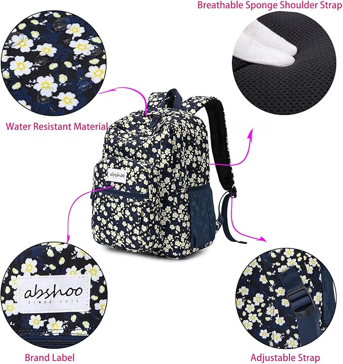 abshoo Classical Basic Travel Backpack For School Water Resistant Bookbag | For School, For School