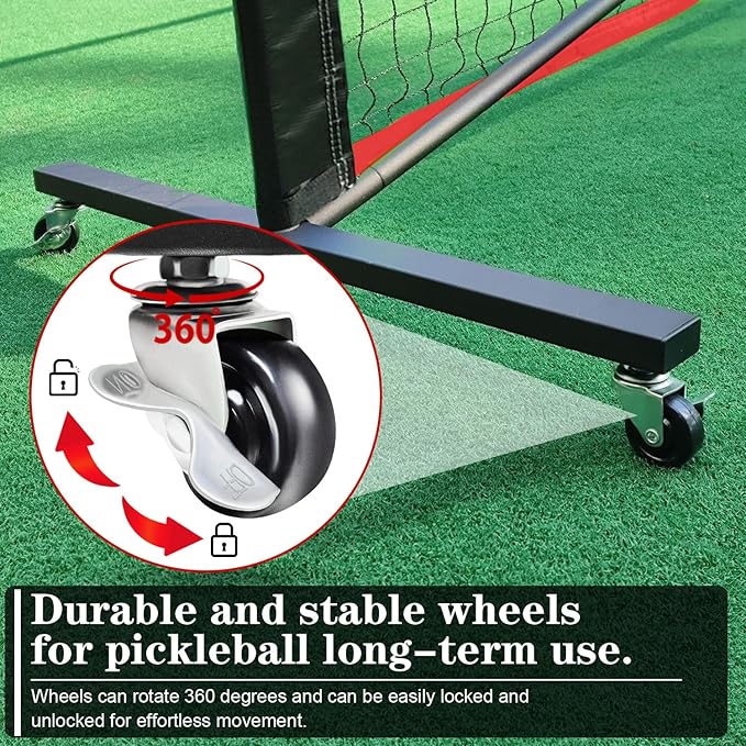 22FT Regulation Size Pickleball Net for Driveway, Outdoor Balls and Portable Carry Bag, Weather Resistance Strong Steel Frame
