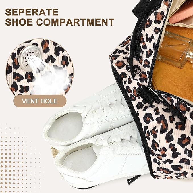 BTOOP Duffle Bag for Gym Sports Women Girls Workout Travel Bag Weekender with Shoe Compartment and Wet Pocket