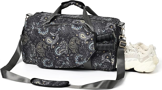 Boulder Bee Pickleball Bags, Premium Pickleball Tote Bag for Girls, Women’s Hand/Shoulder Gym Bag w Water Bottle Holder, with Pickleball Racquet/Paddle Holder