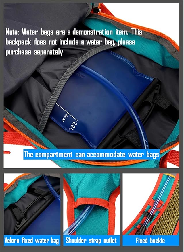 AUUEYY Lightweight Cycling Hydration Backpack,Large Capacity Pack for Travel,Hiking,Climbing,Skiing,Running Daypack for Men Women (Green)