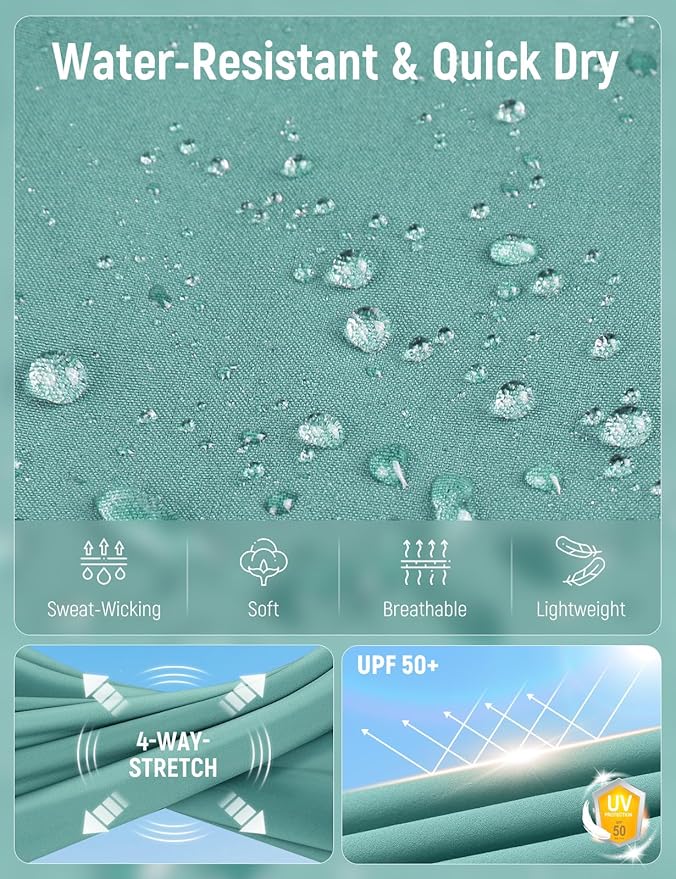 baleaf Women's Hiking Pants Quick Dry Lightweight Water Resistant Elastic Waist Cargo Pants for All Seasons