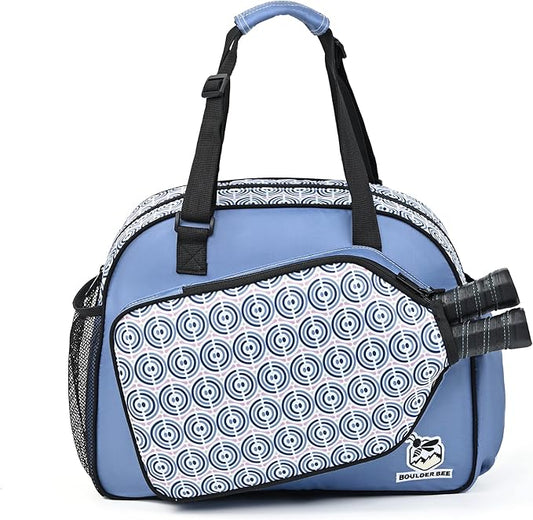 Boulder Bee Pickleball Bags, Premium Pickleball Tote Bag for Girls, Women’s Hand/Shoulder Gym Bag w Water Bottle Holder, with Pickleball Racquet/Paddle Holder