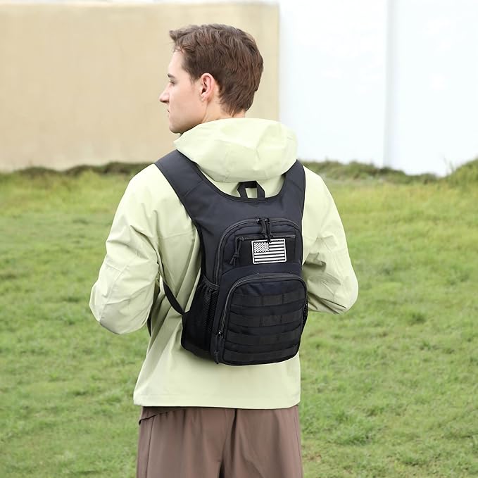 wotony Hydration Backpack with Water Bladder for Hiking Tactical Hydration Pack for Men Women Molle Water Backpack for Hiking