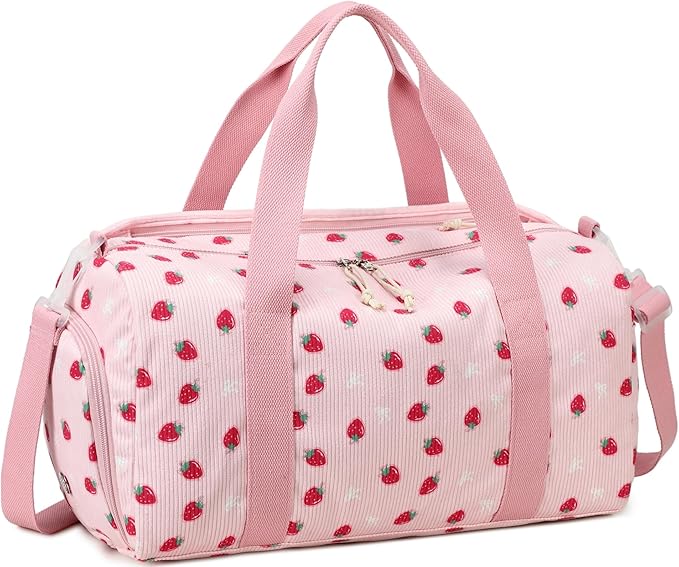 BTOOP Duffle Bag for Gym Sports Women Girls Workout Travel Bag Weekender with Shoe Compartment and Wet Pocket