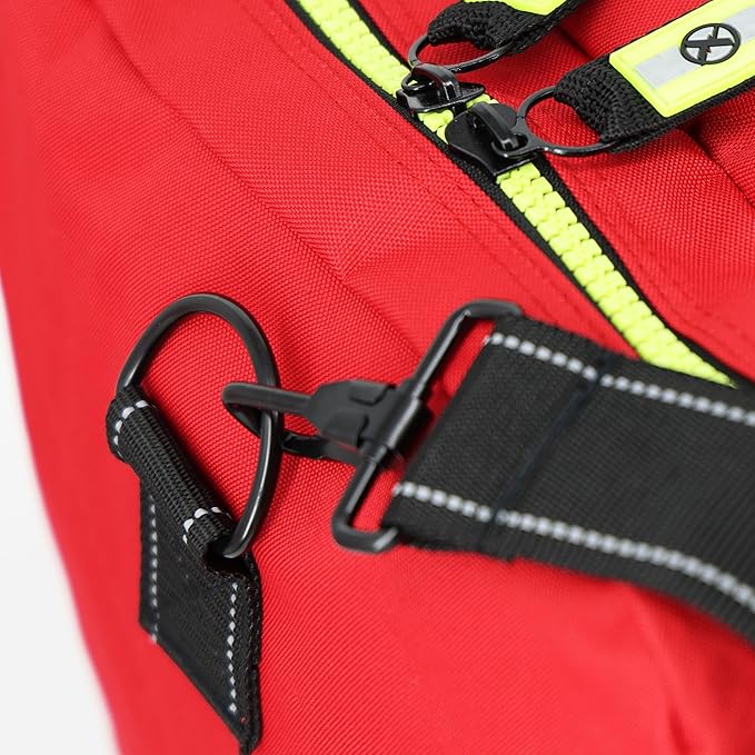 Lightning X Value Firefighter Turnout Gear Bag w/Maltese Cross and Custom Embroidered Name - RED