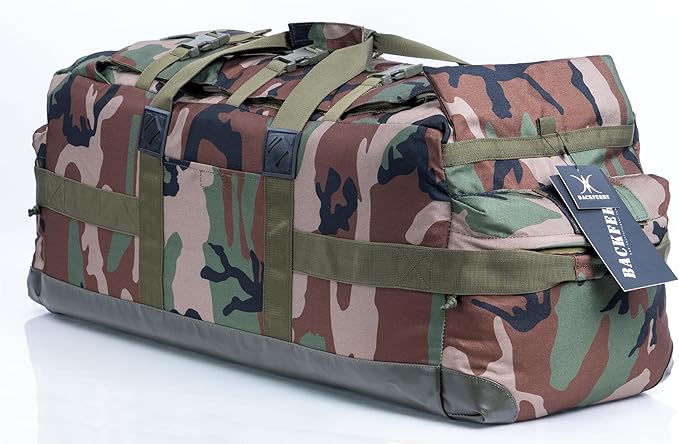 Backferry Large Military Duffle Bag Backpack Tactical Field Gear Equipment Duffel Bag Army Deployment Bag 85L
