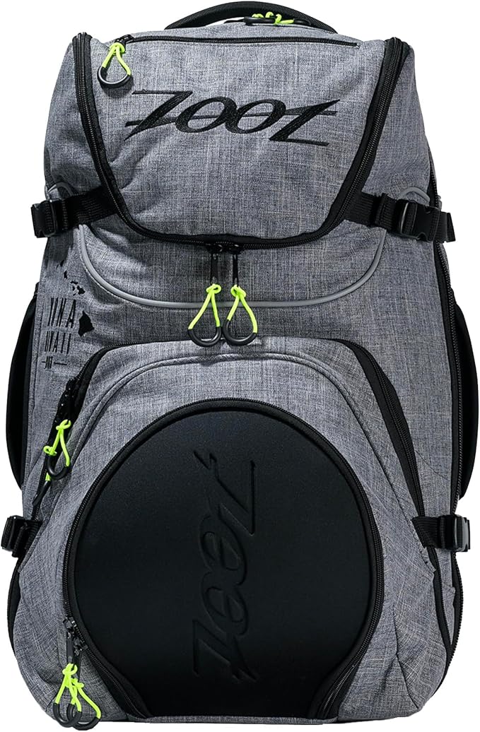 Zoot Ultra Tri Bag, Triathlon Transition Backpack with Wet Storage for Men & Women Athletes, Race Day, Travel & Train, Black