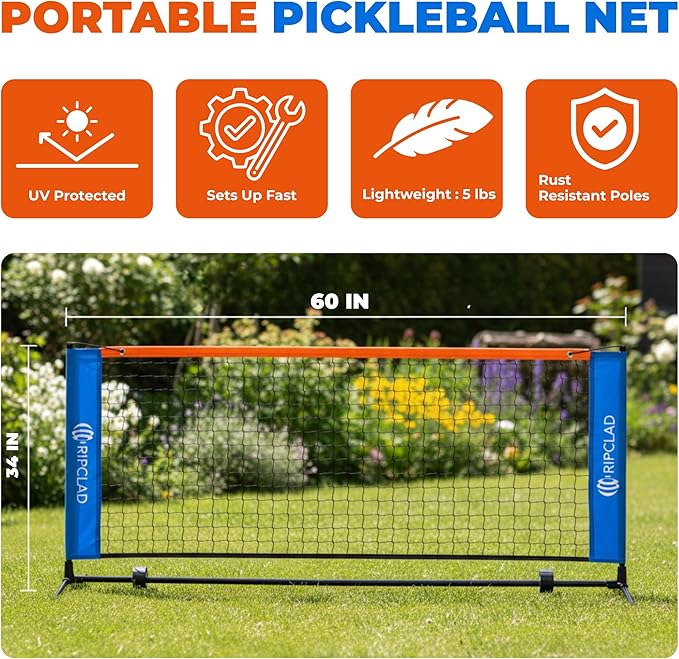 5ft Mini Pickleball Net Portable Outdoor & Indoor, Small Pickleball Dink Net for Practice, Easy to Set Up, Lightweight & Durable Design