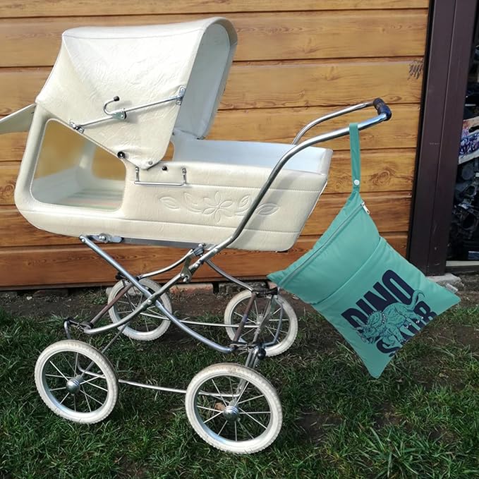 ALVABABY 3pcs Cloth Diaper Wet Dry Bags Waterproof Reusable with Two Zippered Pockets Travel Beach Pool Daycare Soiled Baby Items Yoga Gym Bag for Swimsuits or Wet Clothes 3L-ZM24A