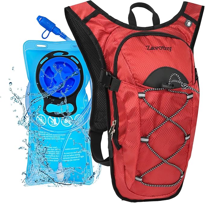 Zavothy Hydration Backpack with 2L Hydration Bladder Water Backpack for Hiking Hydration Pack for Running Cycling Hiking
