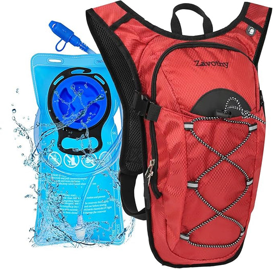 Zavothy Hydration Backpack with 2L Hydration Bladder Water Backpack for Hiking Hydration Pack for Running Cycling Hiking