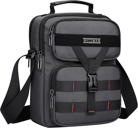 WITZMAN Crossbody Bag for Men Travel Small Shoulder Bags Lightweight Man Purse Messenger Bag for Casual Daliy Work Traveling