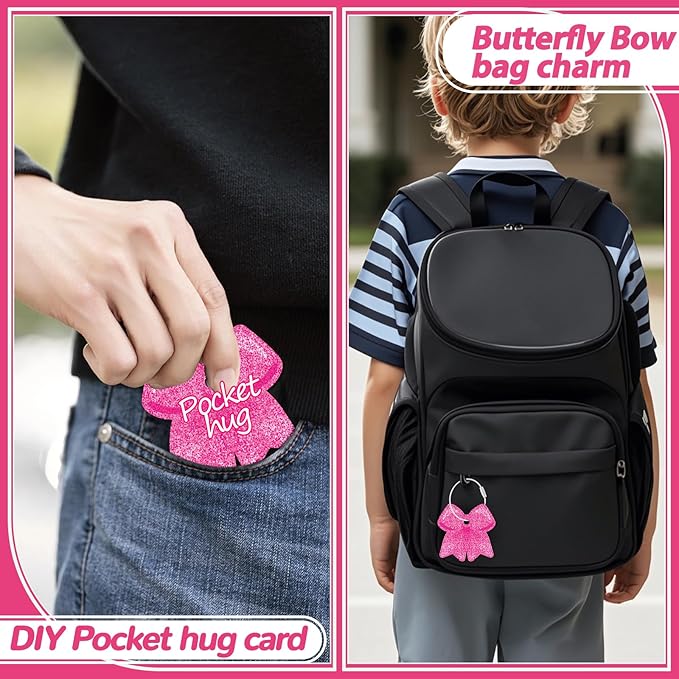 12 Pcs Cheerleader Bag Tags for Travel Bag Suitcase Luggage Tags, Cheer Bow Bows Keychain,Charm with Metal Ring 2.75in PVC Name Id and DIY Pocket Hug Card for Men Women Enthusiast