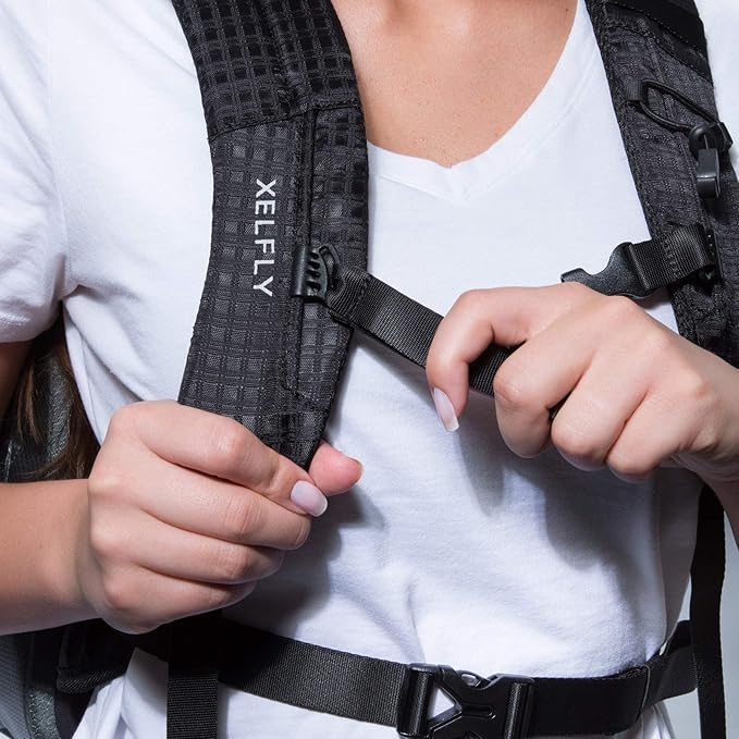 Xelfly Submersipack Waterproof Backpack - Submersible, Inflatable, Floating TPU Coated Durable Nylon Dry Bag with Airtight Zipper for Kayak, Fishing, Boating, Hiking, Paddle Board (Gray Stone, 25L)