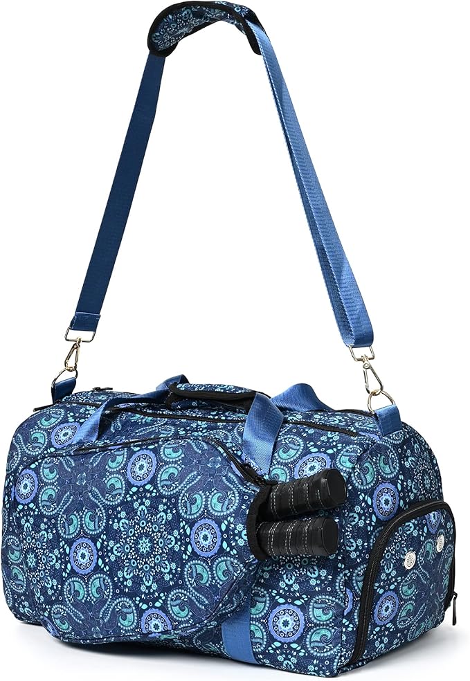 Boulder Bee Pickleball Bags, Premium Pickleball Tote Bag for Girls, Women’s Hand/Shoulder Gym Bag w Water Bottle Holder, with Pickleball Racquet/Paddle Holder