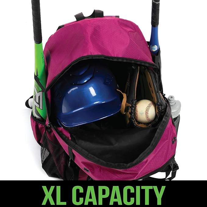 Athletico Advantage Baseball Bag - Baseball Backpack With External Helmet Holder for Baseball, T-Ball & Softball Equipment & Gear for Youth and Adults | Holds Bat, Helmet, Glove, Shoes