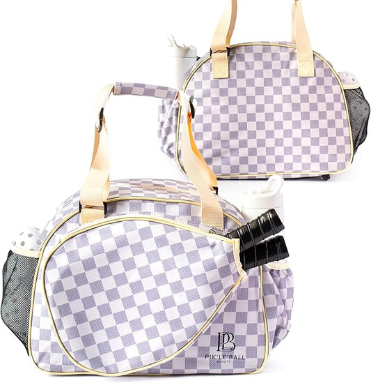 Pik’le’Ball Sport Premium Women's Pickleball Bag – Stylish and Versatile Sports Bag with Water Bottle Holder, Padded Paddle Pocket, and Spacious Design (fits 2+ Paddles!)