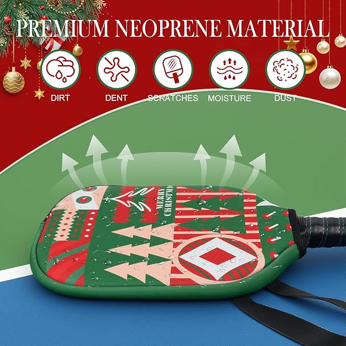 Pickleball Ball Holder - 1 Pc Pickle Ball Storage Bag, Portable Tennis Pouch with Hook for Fence, Premium Neoprene Material Bottle Holder, Pickleball Accessory Black Red Green Yellow Color