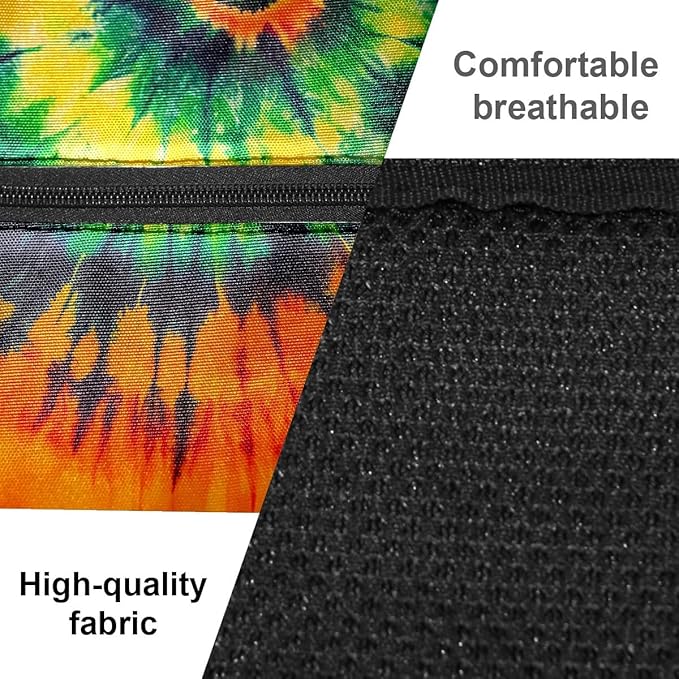 Pickleball Bag Colorful Tie Dye Pickle Ball Backpack for Men Women Premium Lightweight Reversible Crossbody Sling Bag Sports Backpack for Pickleball Paddle