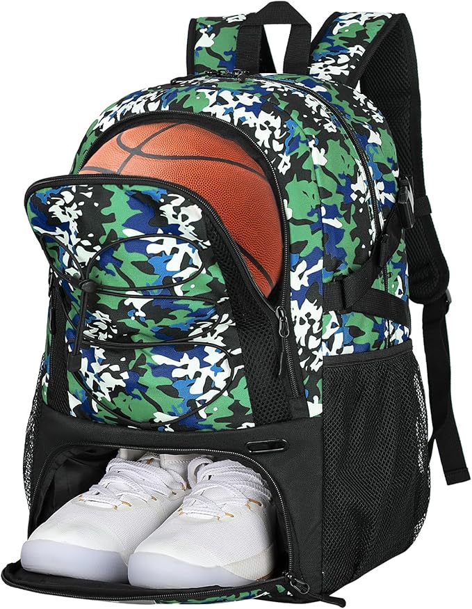 Goloni Basketball Backpack,Large Sports Bag with Ball Compartment & Shoe Compartment,Basketball Bag Fit Volleyball, soccer,Gym