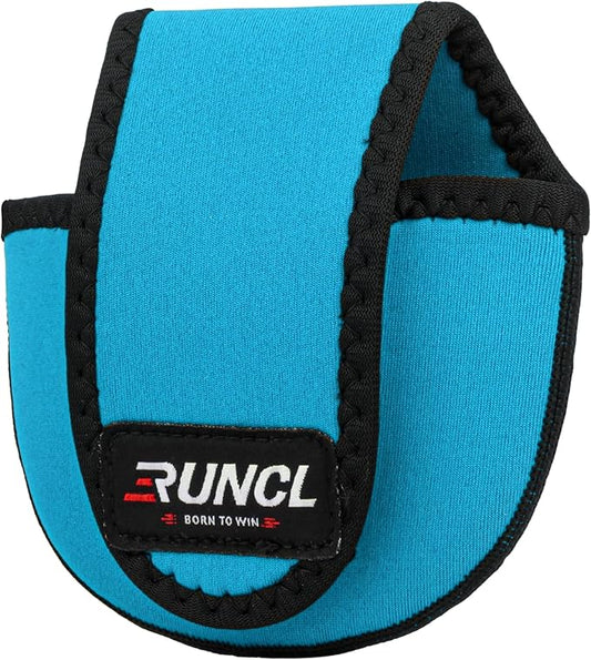 RUNCL Baitcasting Reel Bag – Protective Storage Pouch for Baitcasting Reels & Spinning Reels, Lightweight & Durable, Ideal for Freshwater & Saltwater Fishing Trips (Sky Blue& Black)