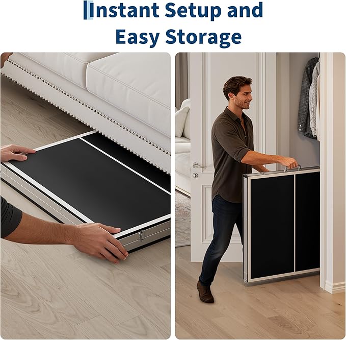 Portable Ping Pong Table,6X3 ft Professional Indoor/Outdoor Table Tennis Tables Game with Net for Adults/Teens,2 Tennis Paddles and 3 Balls- Quick Assembly