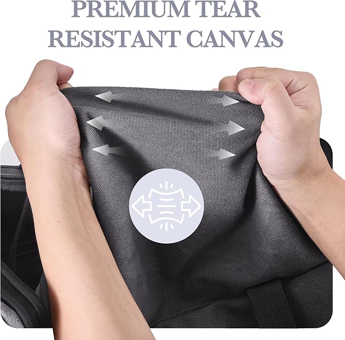 SHOWKOO Duffle Bag for Travel 60L Expandable Canvas Travel Bag Durable Vintage Weekender Overnight Carry On Bag for Men(Dark Gray)