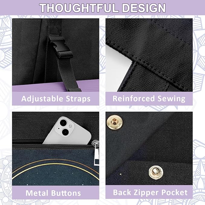 Adalore Women's Yoga Bag with Yoga Mat Carrier - Large Mat Pocket Fitness Tote for Pilates, Gym, Travel, Office & Beach