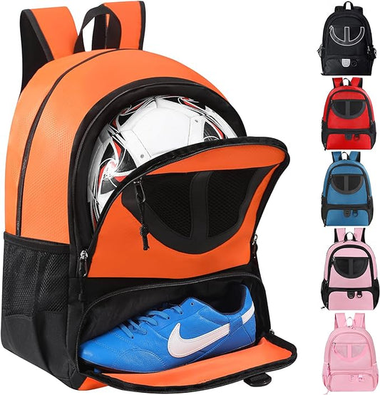 Basketball Bag Backpack for Men Women with Ball & Shoes Compartment 30L Capacity Lightweight Breathable Boys Girls Soccer Ball Bag Backpack Fit Volleyball Football Sports Travel School Gym