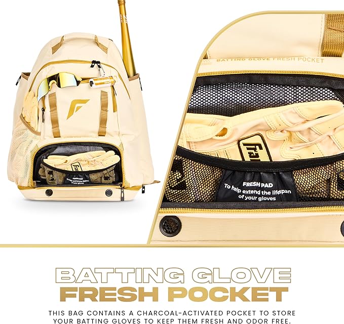 Franklin Sports MLB Gameday Baseball + Softball Backpack – Adult +Youth Equipment + Bat Bag – Stores Batting Gloves, Helmet, Cleats + More - Waterproof Premium Batpack
