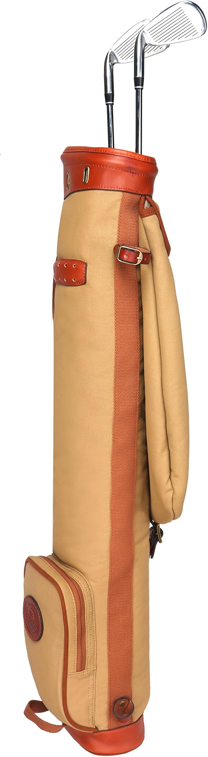Tourbon Vintage Golf Club Carry Bags Travel Case - Canvas and Leather