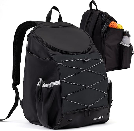 Athletico Pro 42L Pickler Pickleball Backpack (Black)