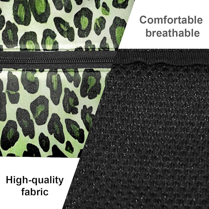 Brown Leopard Print Premium Nylon Pickleball Backpack, 3-in-1 Convertible Shoulder Crossbody Sling Bag for Women Men, Lightweight Bag Fits 2-4 Pickleball Paddles & Tennis Sports Gear