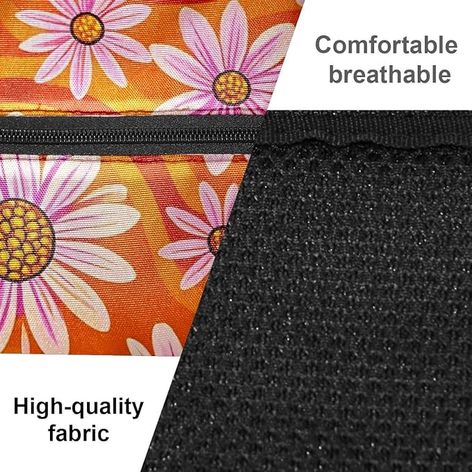 Pickleball Bag Daisy Flowers Orange Pickle Ball Backpack for Women Men Premium Lightweight Crossbody Sling Bag Sports Backpack for Pickleball Paddle Tennis