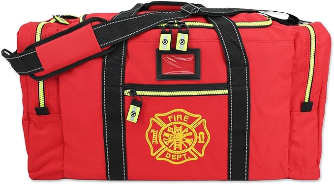 Lightning X Value Firefighter Turnout Gear Bag w/Maltese Cross and Custom Embroidered Name - RED