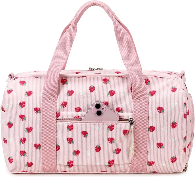 BTOOP Duffle Bag for Gym Sports Women Girls Workout Travel Bag Weekender with Shoe Compartment and Wet Pocket