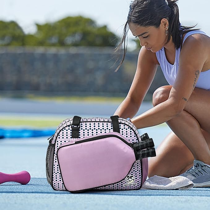 Boulder Bee Pickleball Bags, Premium Pickleball Tote Bag for Girls, Women’s Hand/Shoulder Gym Bag w Water Bottle Holder, with Pickleball Racquet/Paddle Holder