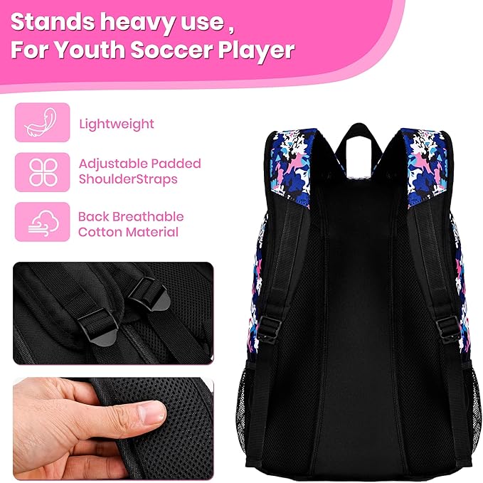 Youth Soccer Bag-Soccer Backpack&Backpack for Football Basketball,with Ball Compartment Separate Cleat Package
