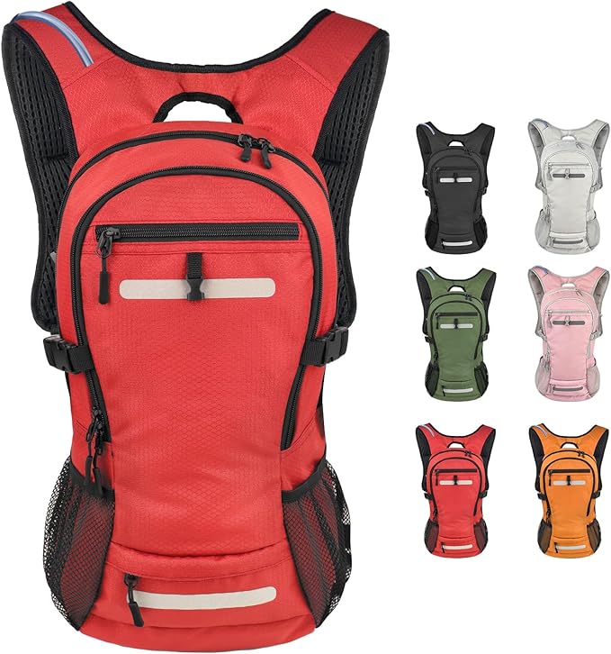 Zavothy 18L Multipurpose Hiking Backpack with 3L Water Bladder – Durable Hydration Backpack with Insulated Bladder Compartment, Hidden Helmet Holder & Rain Cover – for Hiking, Commuting, and Camping