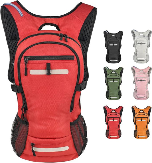 Zavothy 18L Multipurpose Hiking Backpack with 3L Water Bladder – Durable Hydration Backpack with Insulated Bladder Compartment, Hidden Helmet Holder & Rain Cover – for Hiking, Commuting, and Camping