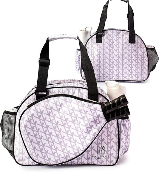 Pik’le’Ball Sport Premium Women's Pickleball Bag – Stylish and Versatile Sports Bag with Water Bottle Holder, Padded Paddle Pocket, and Spacious Design (fits 2+ Paddles!)