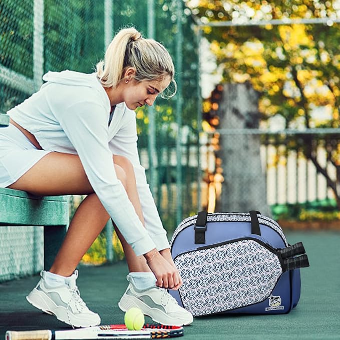 Boulder Bee Pickleball Bags, Premium Pickleball Tote Bag for Girls, Women’s Hand/Shoulder Gym Bag w Water Bottle Holder, with Pickleball Racquet/Paddle Holder