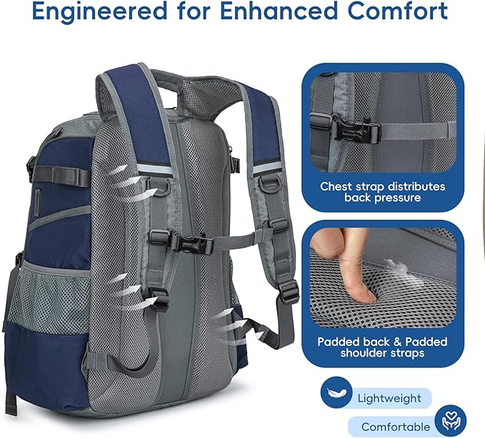 Baseball Bag for Youth and Adult, Softball Backpack 50L Large Capacity, Equipment Backpack with Laptop Compartment and Charge Port