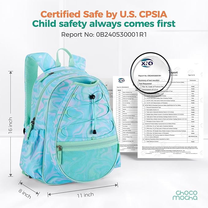 Choco Mocha Kids Tennis Bag Kids Tennis Backpack Youth Tennis Bag 16 Inch