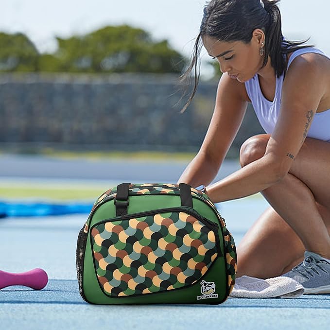 Boulder Bee Pickleball Bags, Premium Pickleball Tote Bag for Girls, Women’s Hand/Shoulder Gym Bag w Water Bottle Holder, with Pickleball Racquet/Paddle Holder