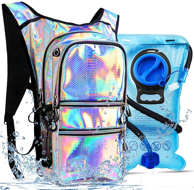 CITCAR Hydration Pack, Water Backpack with 3L Hydration Bladder Lightweight Insulation, Festival Essential, Rave Hydration Backpack, Hydropack Backpack for Rave, Hiking, Biking, Festival Gear
